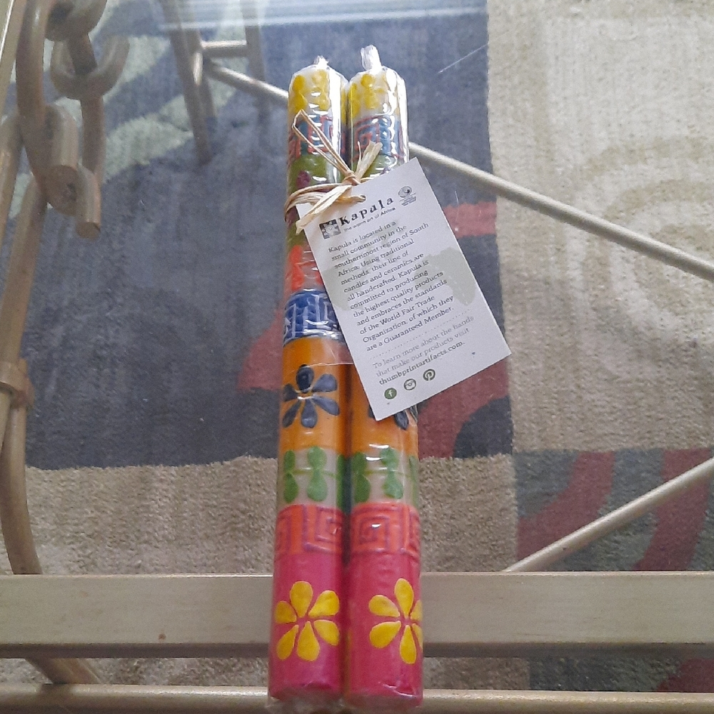 Set Of 2 African Candlesticks
